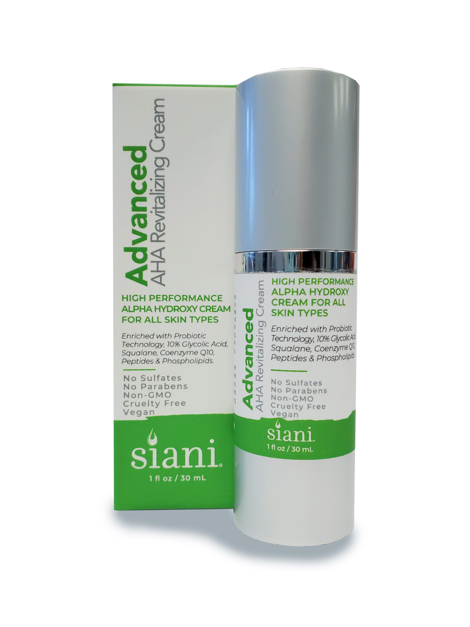 Siani Advanced AHA Revitalizing Cream Packaging