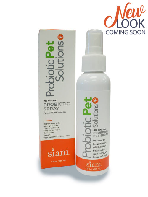 Siani Probiotic Pet Solutions - Probiotic Spray Packaging New Look Coming soon