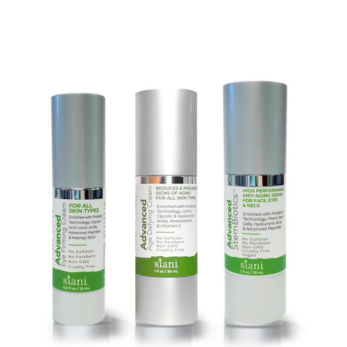 advanced anti aging skin care trio with probiotics