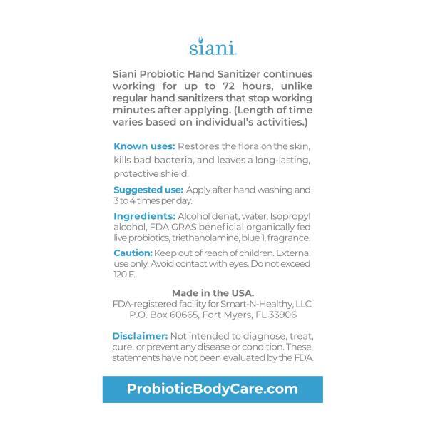 Siani Probiotic products | Probiotic Hand Sanitizer